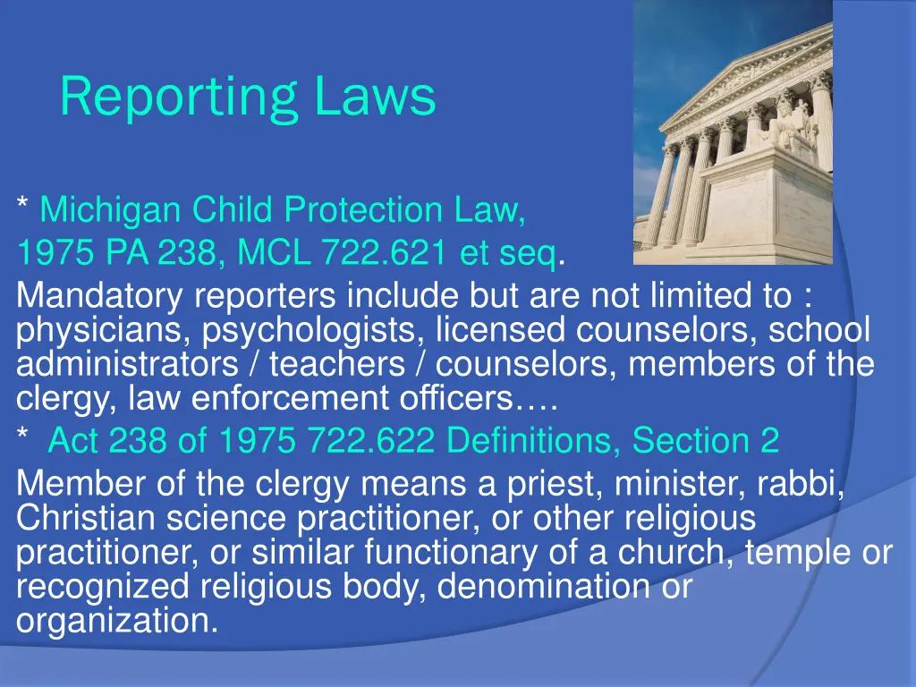 reporting laws