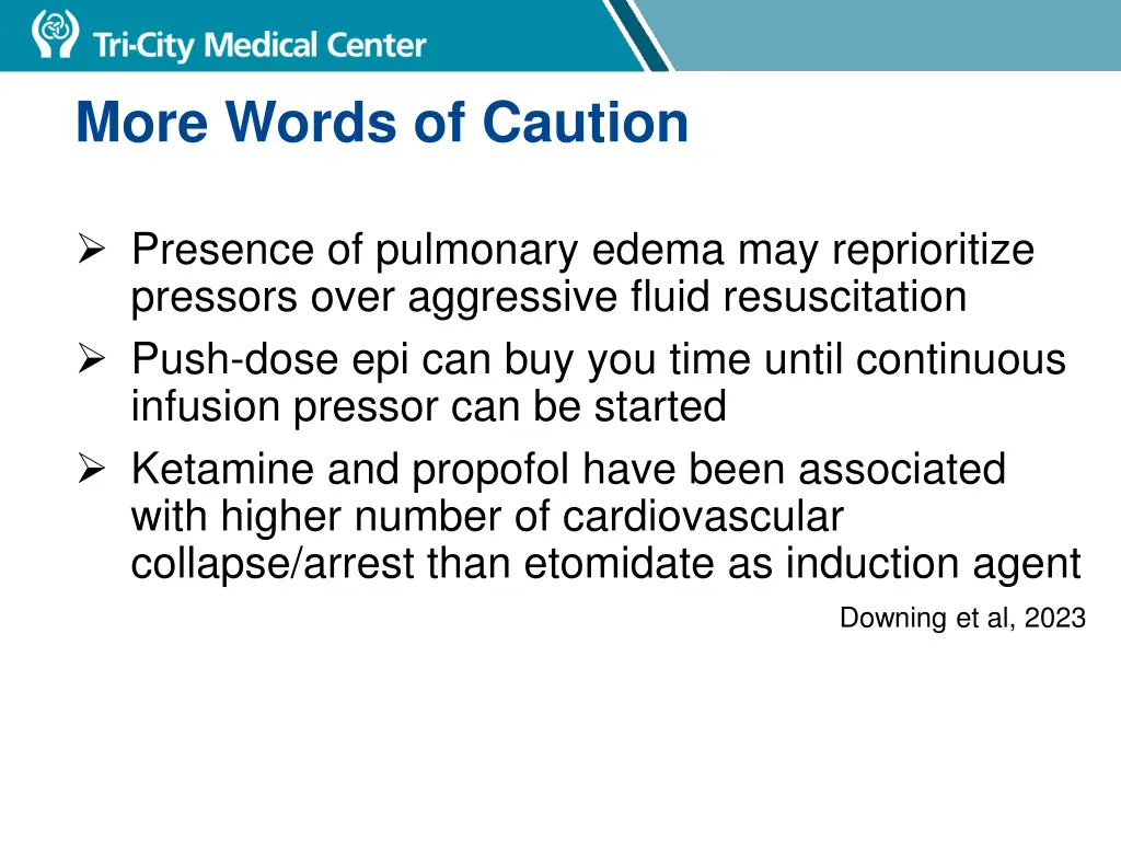 more words of caution