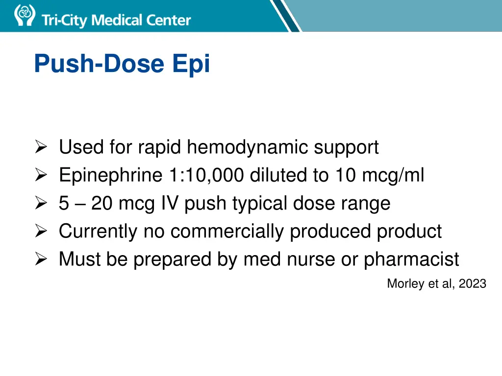push dose epi