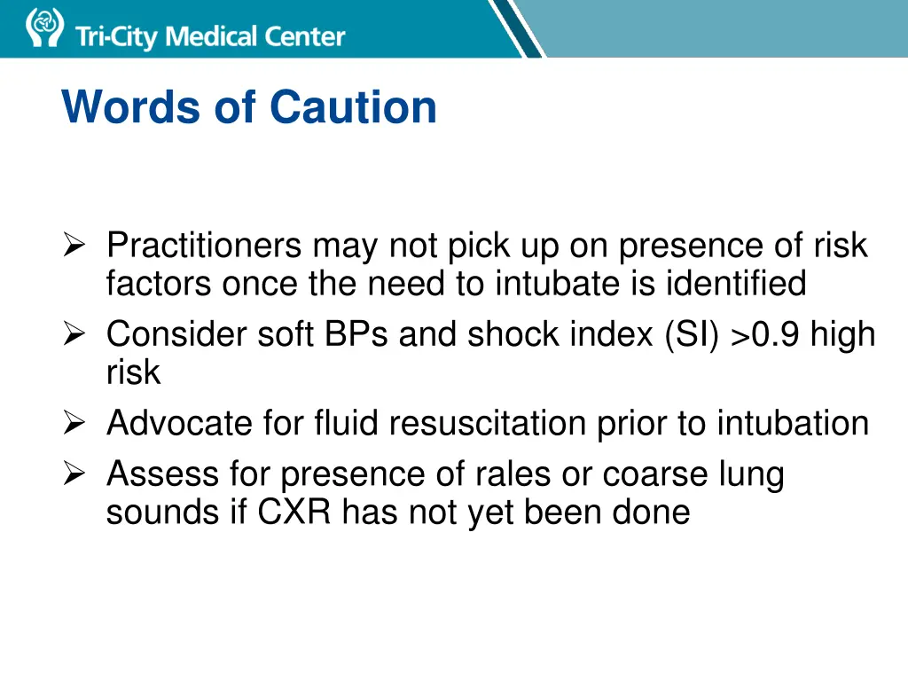 words of caution