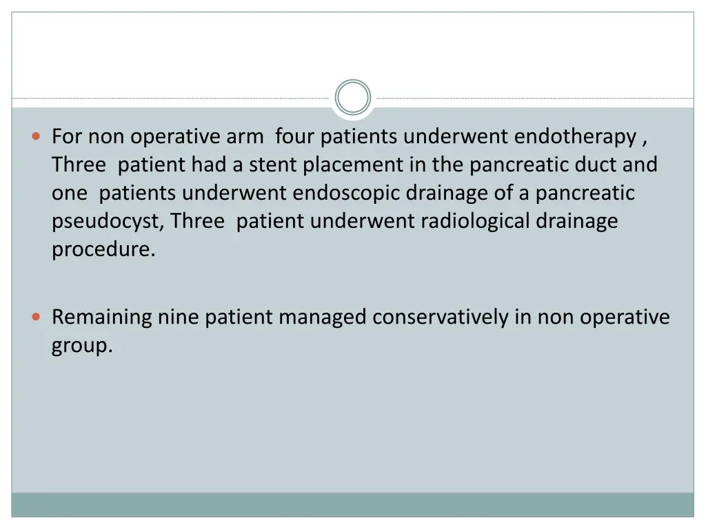 for non operative arm four patients underwent