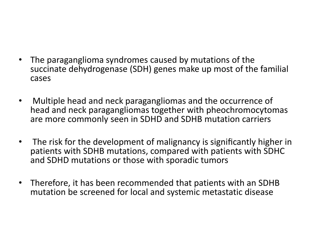the paraganglioma syndromes caused by mutations