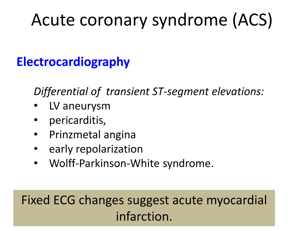 acute coronary syndrome acs 16