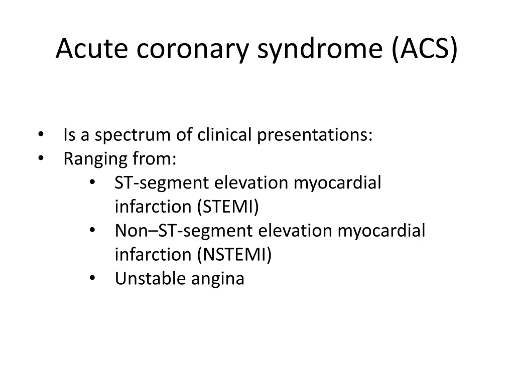 acute coronary syndrome acs