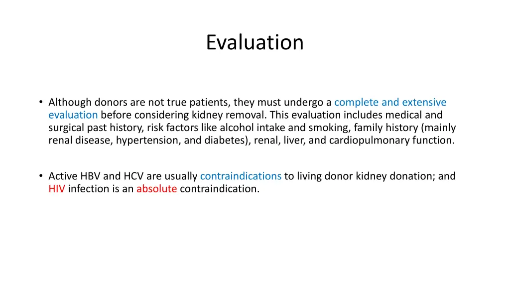 evaluation