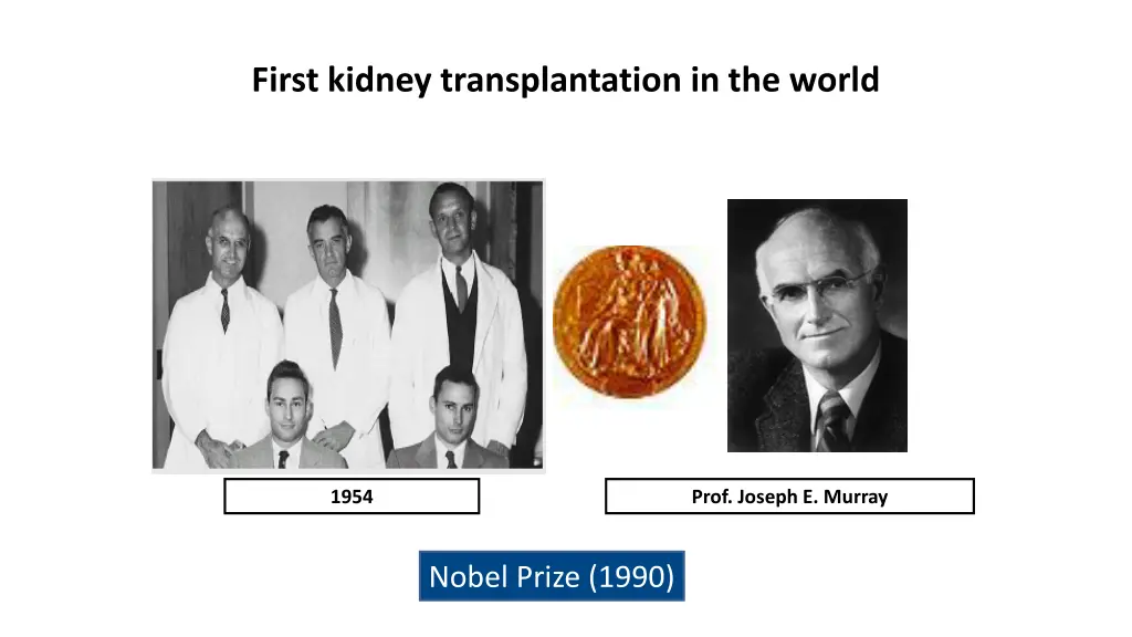 first kidney transplantation in the world