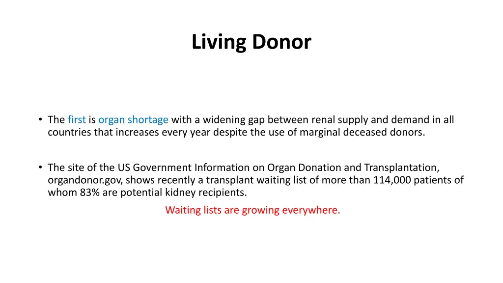 living donor 1