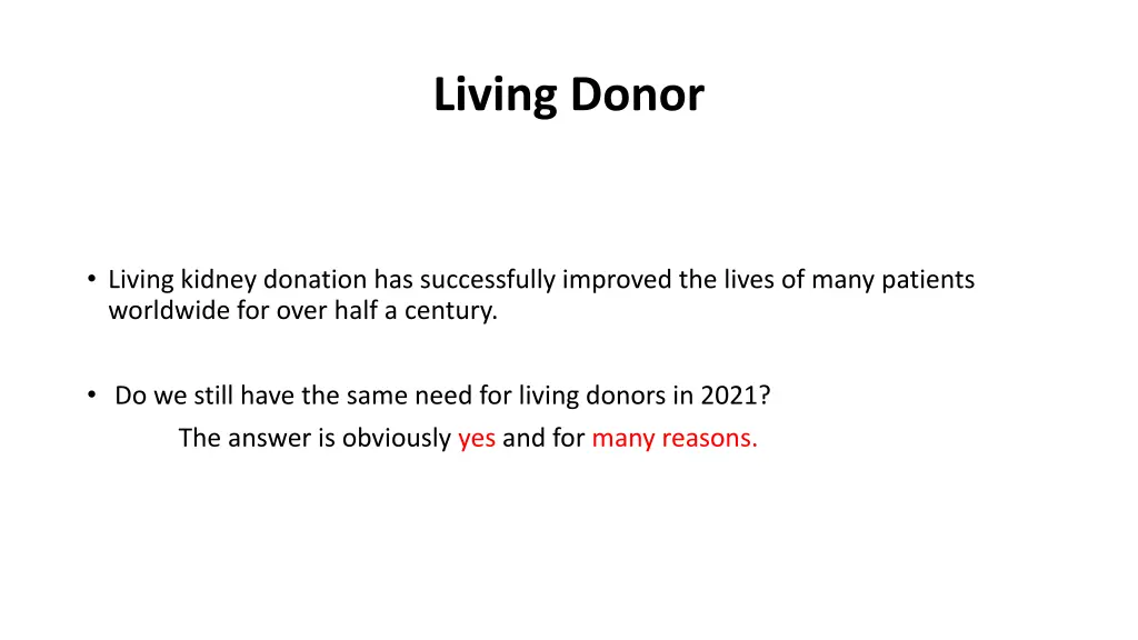 living donor