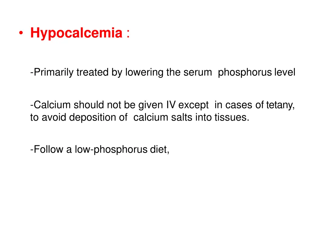 hypocalcemia