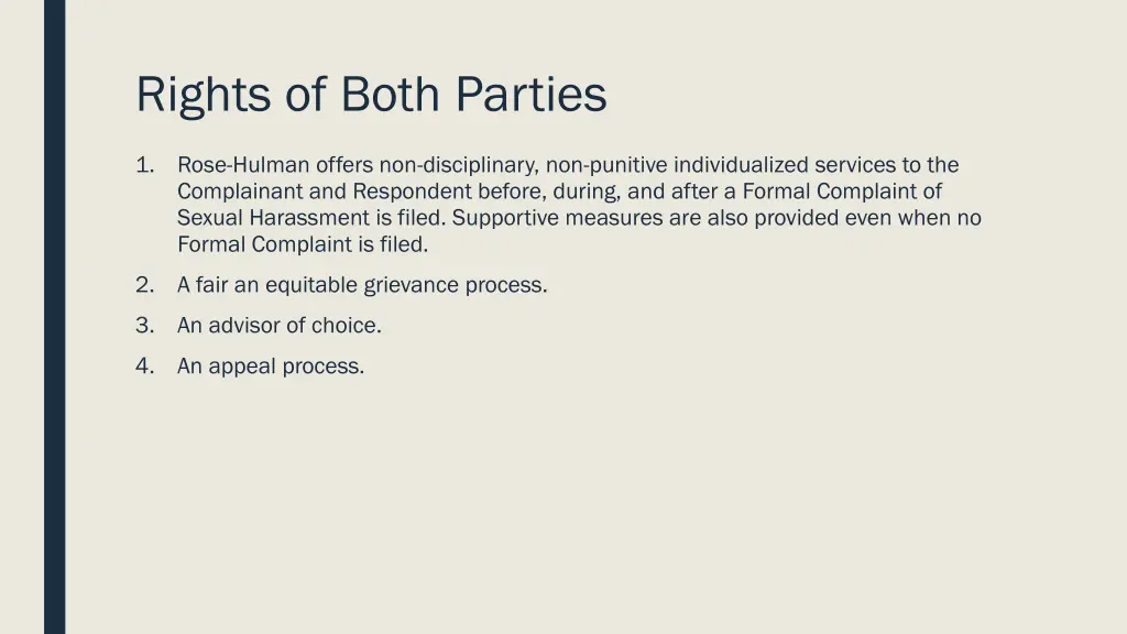 rights of both parties