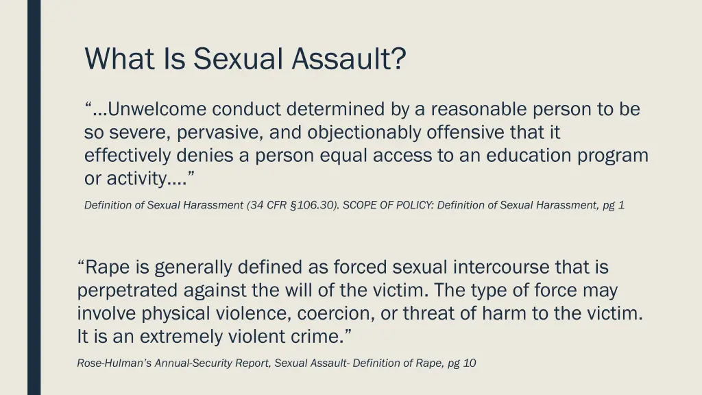 what is sexual assault 1