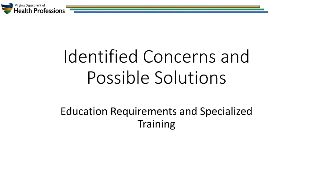identified concerns and possible solutions 1