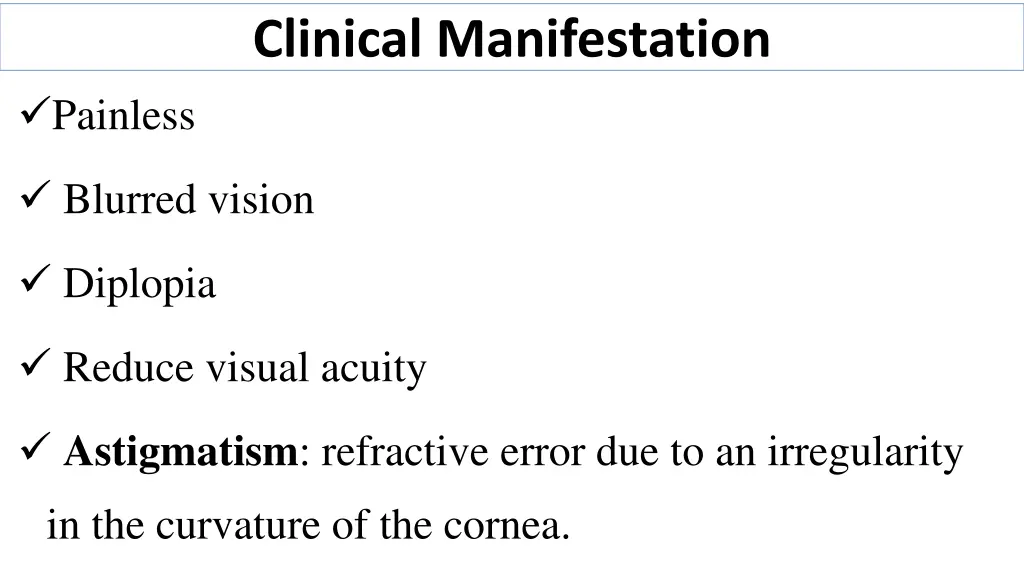clinical manifestation