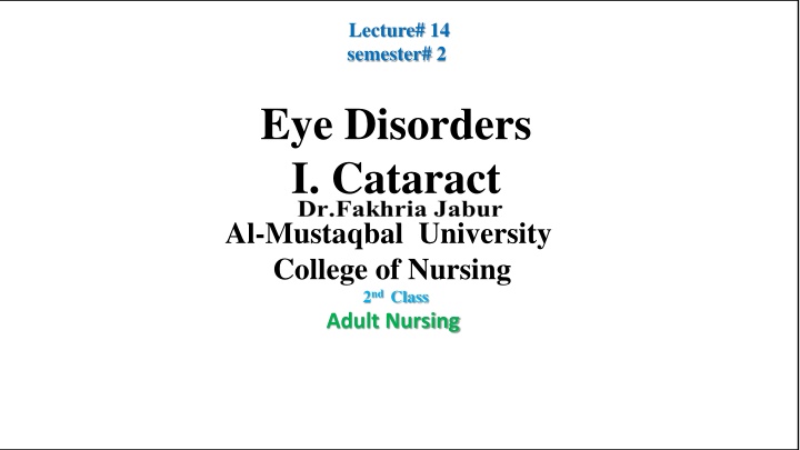 lecture 14 semester 2