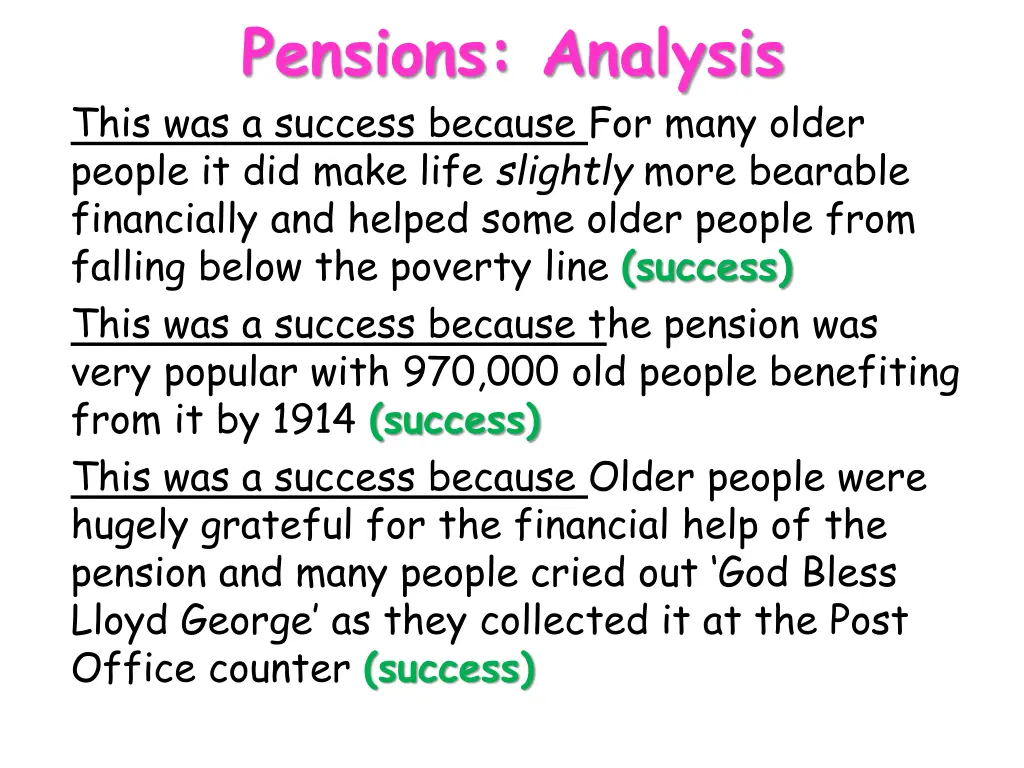 pensions analysis this was a success because