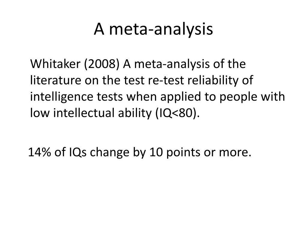 a meta analysis