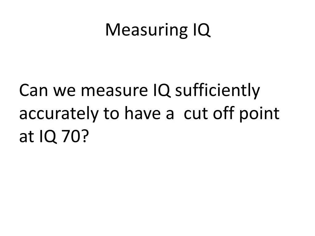 measuring iq