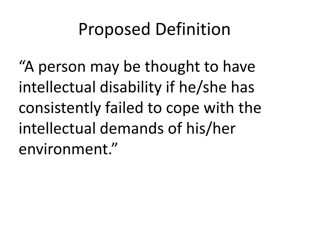proposed definition