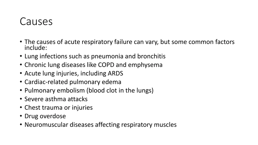 causes