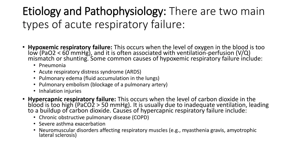 etiology and pathophysiology etiology