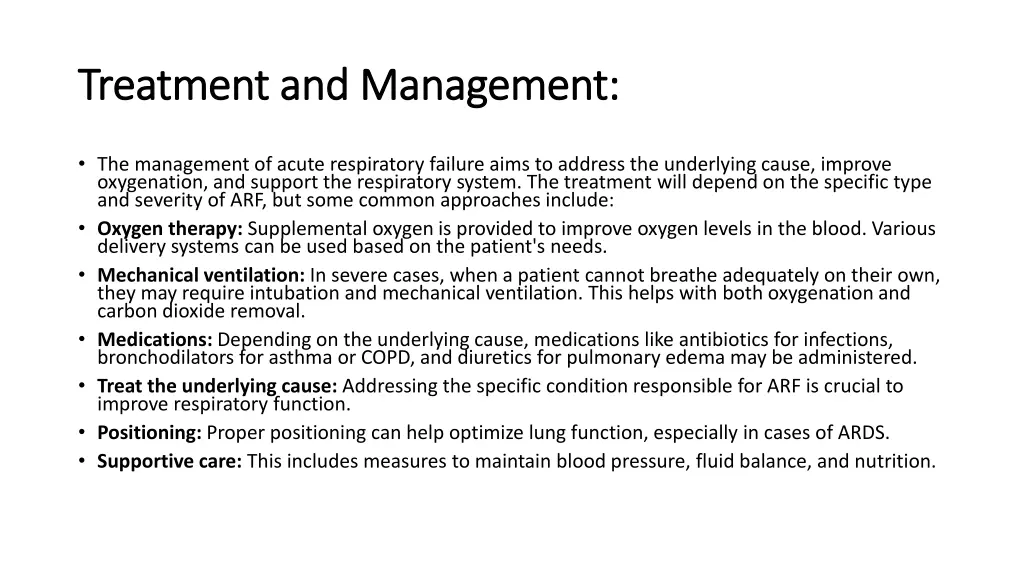 treatment and management treatment and management