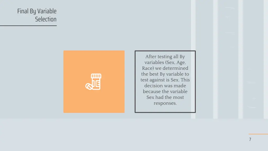 final by variable selection