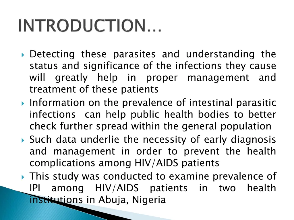 detecting these parasites and understanding