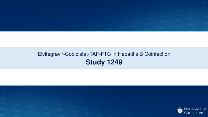 elvitegravir cobicistat taf ftc in hepatitis