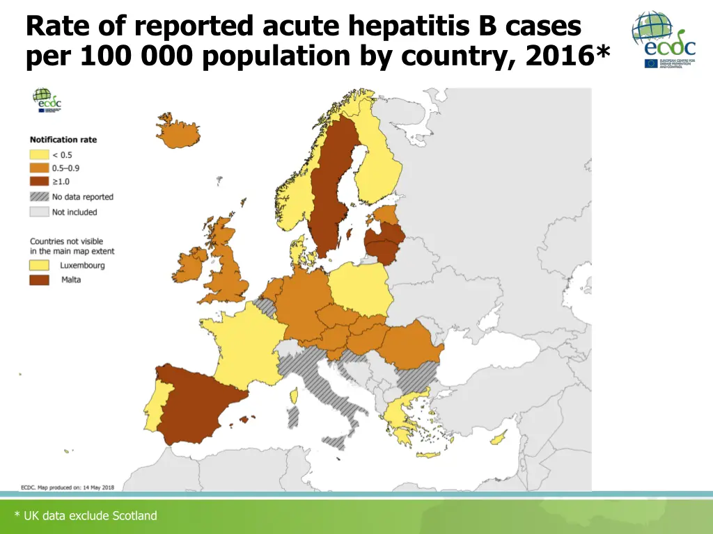 rate of reported acute hepatitis b cases