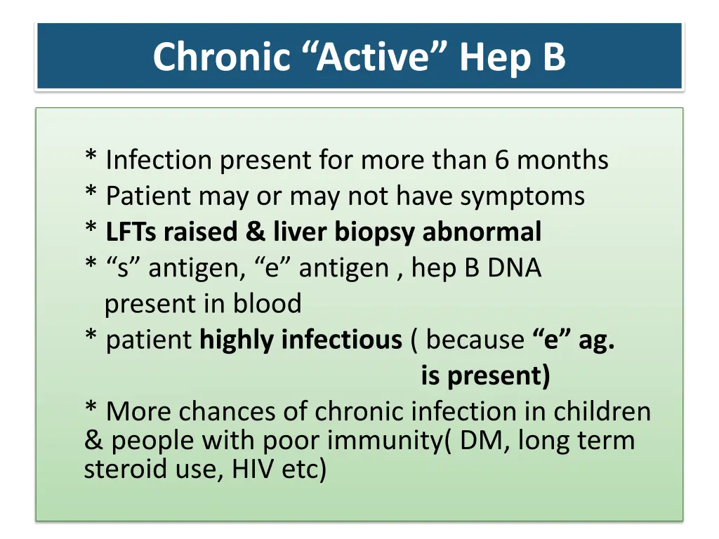 chronic active hep b