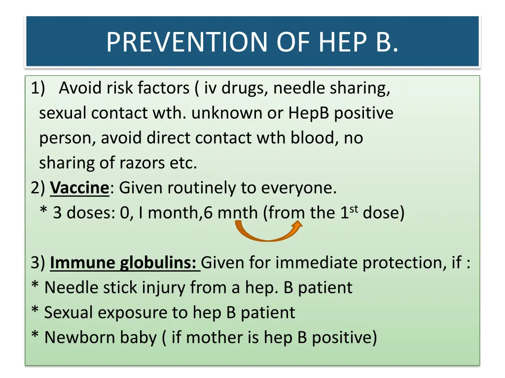 prevention of hep b