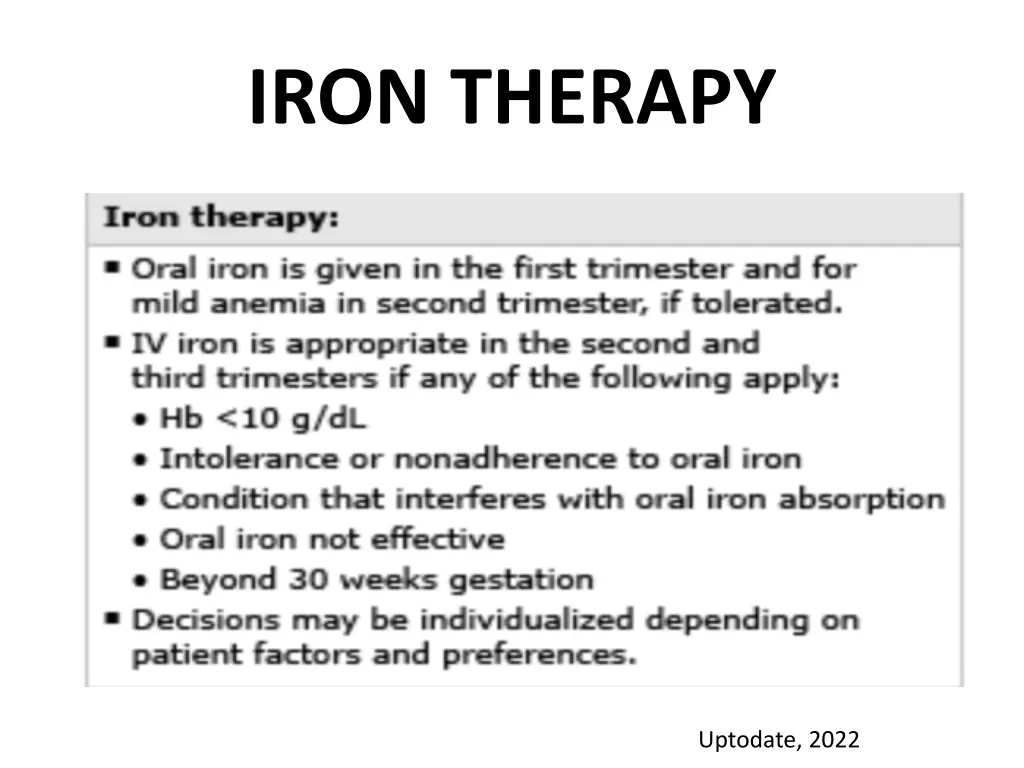 iron therapy