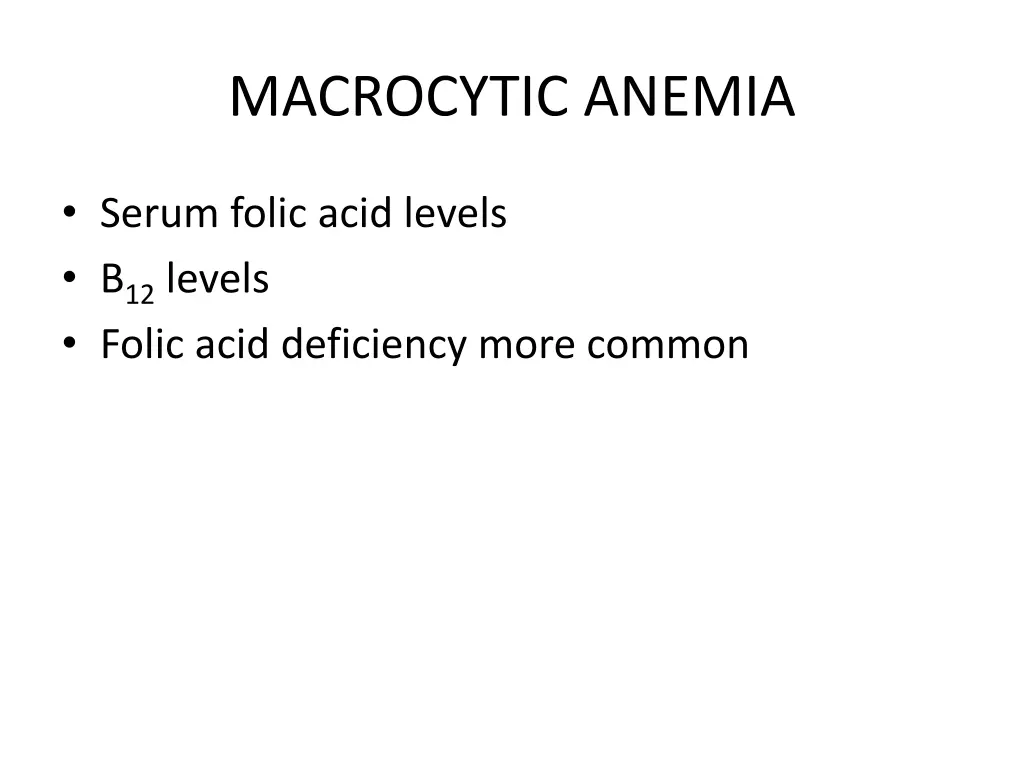 macrocytic anemia