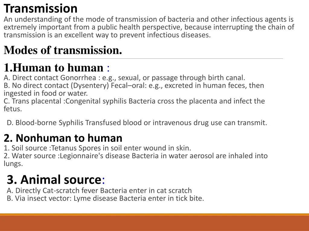 transmission an understanding of the mode