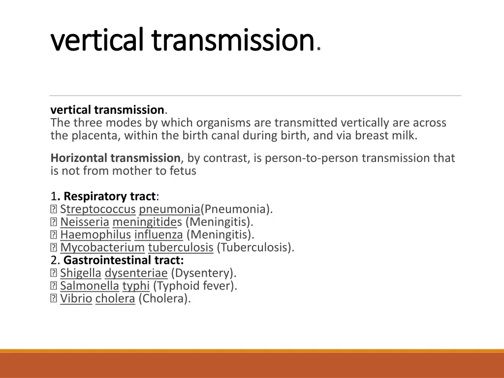 vertical transmission vertical transmission