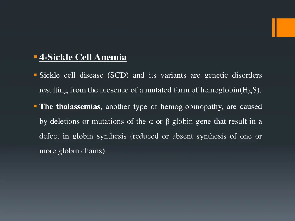 4 sickle cellanemia