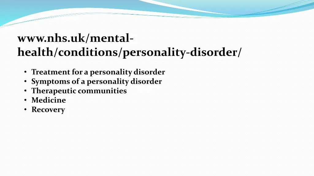 www nhs uk mental health conditions personality