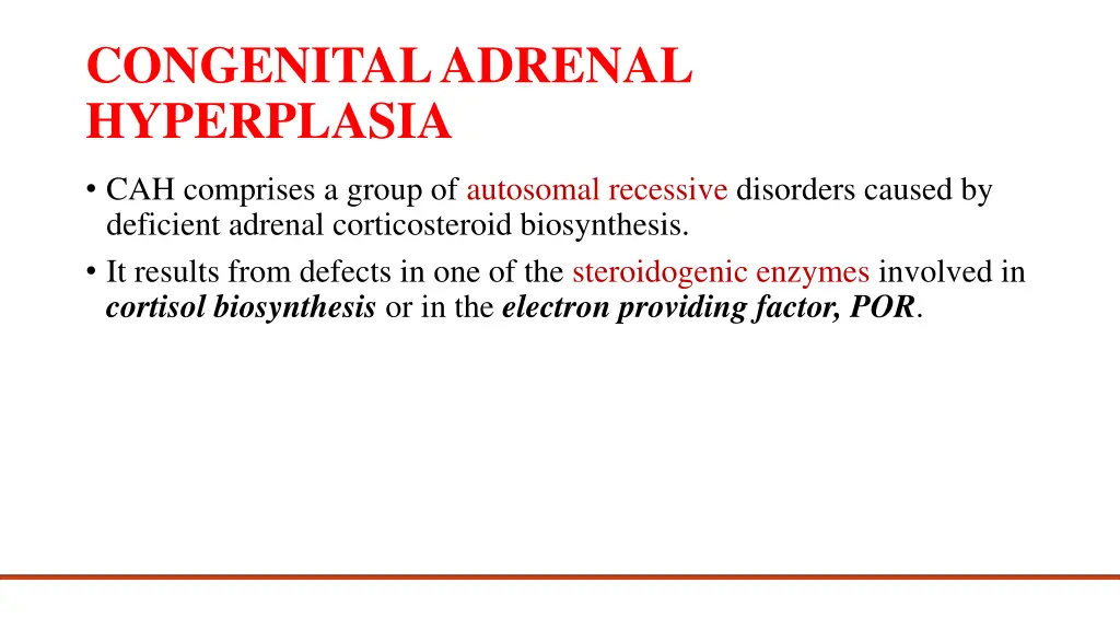 congenital adrenal hyperplasia 1
