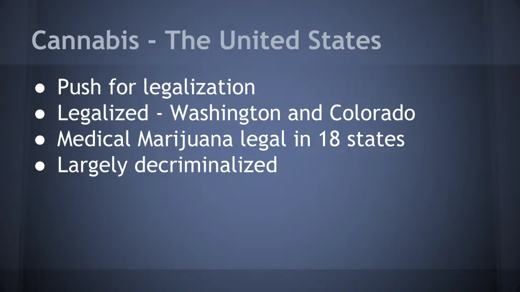 cannabis the united states
