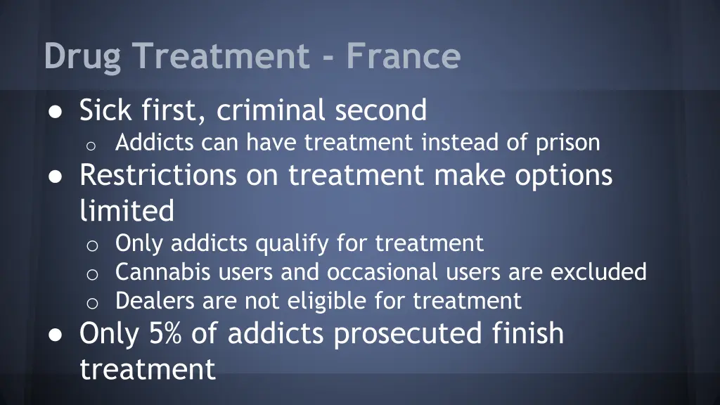 drug treatment france