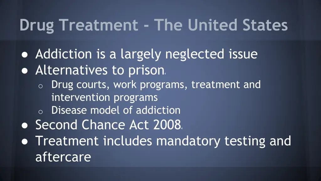 drug treatment the united states