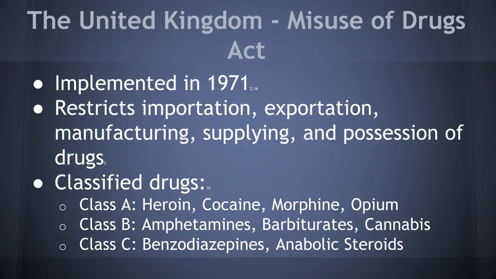 the united kingdom misuse of drugs