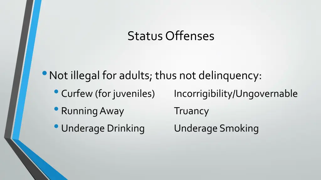 status offenses