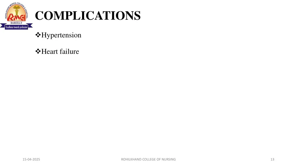 complications