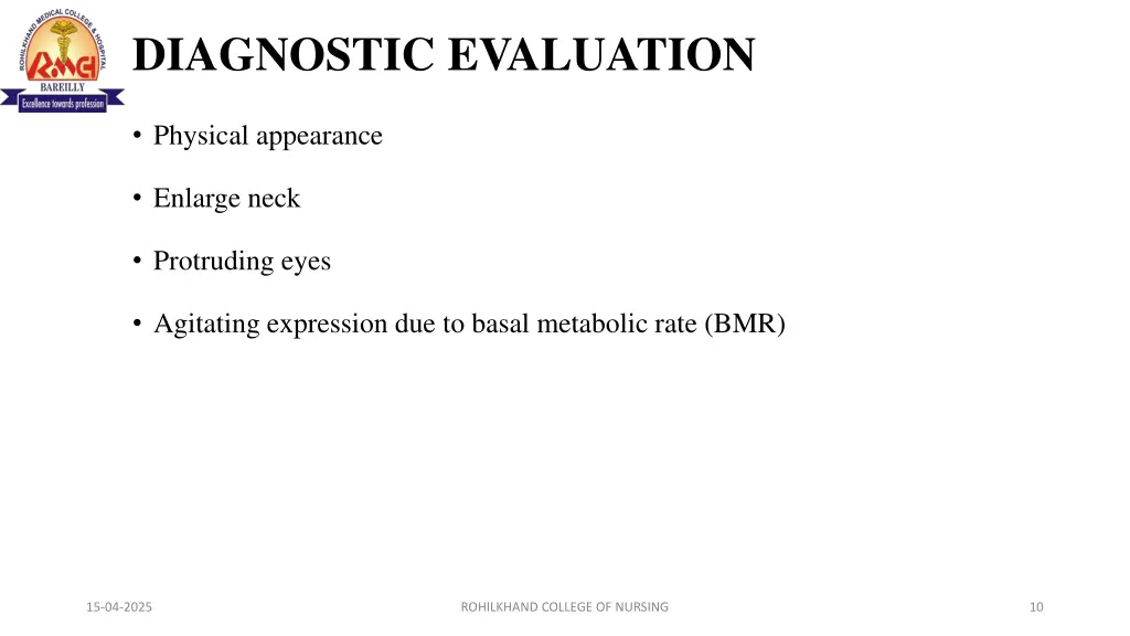 diagnostic evaluation