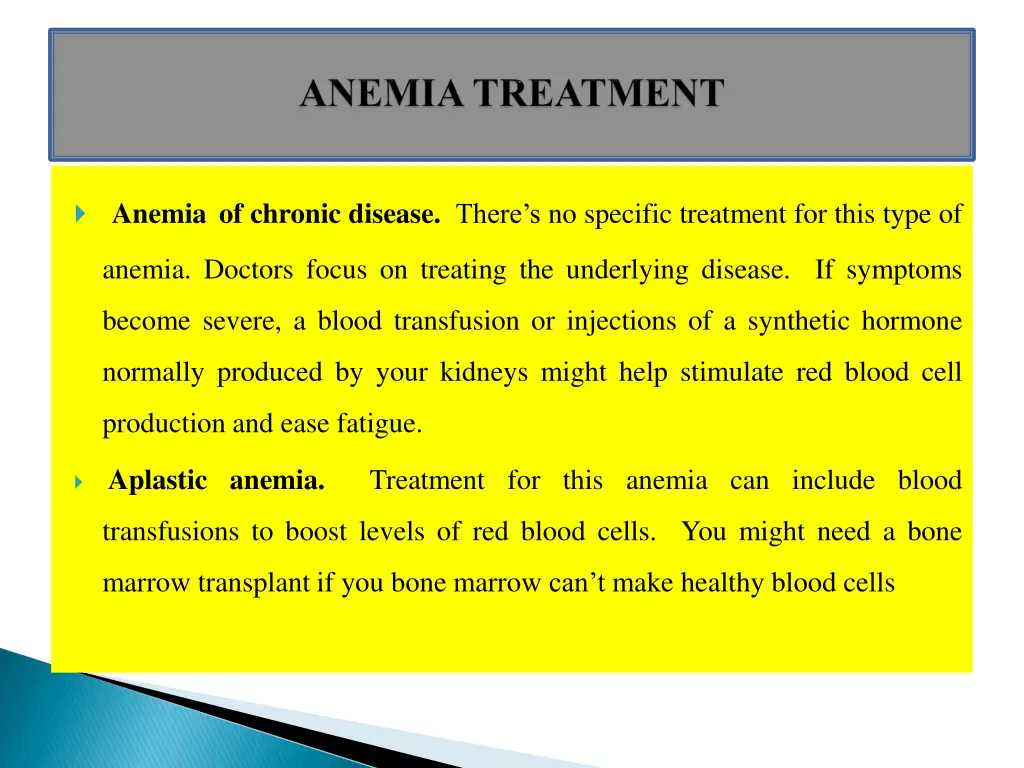anemia of chronic disease there s no specific