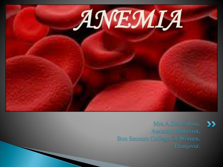 mrs a denis rani assistant professor