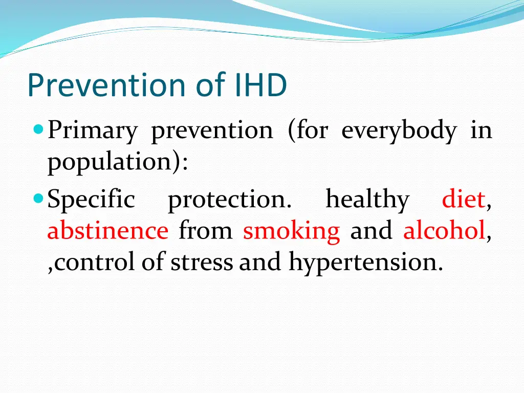 prevention of ihd primary prevention