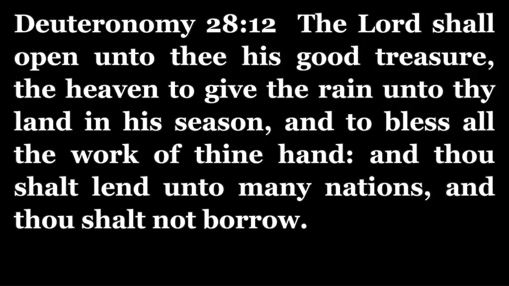 deuteronomy 28 12 the lord shall open unto thee