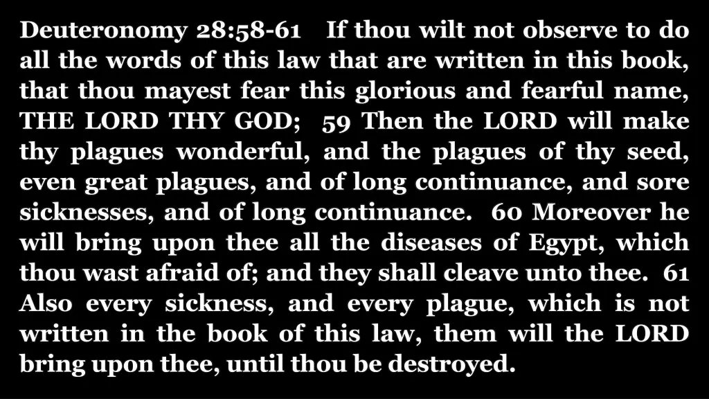 deuteronomy 28 58 61 if thou wilt not observe